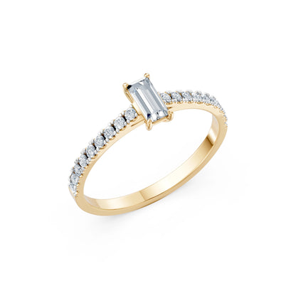 Solitär-Eternity-Ring, 0.3 ct — 101-10191(0.30)BAQ