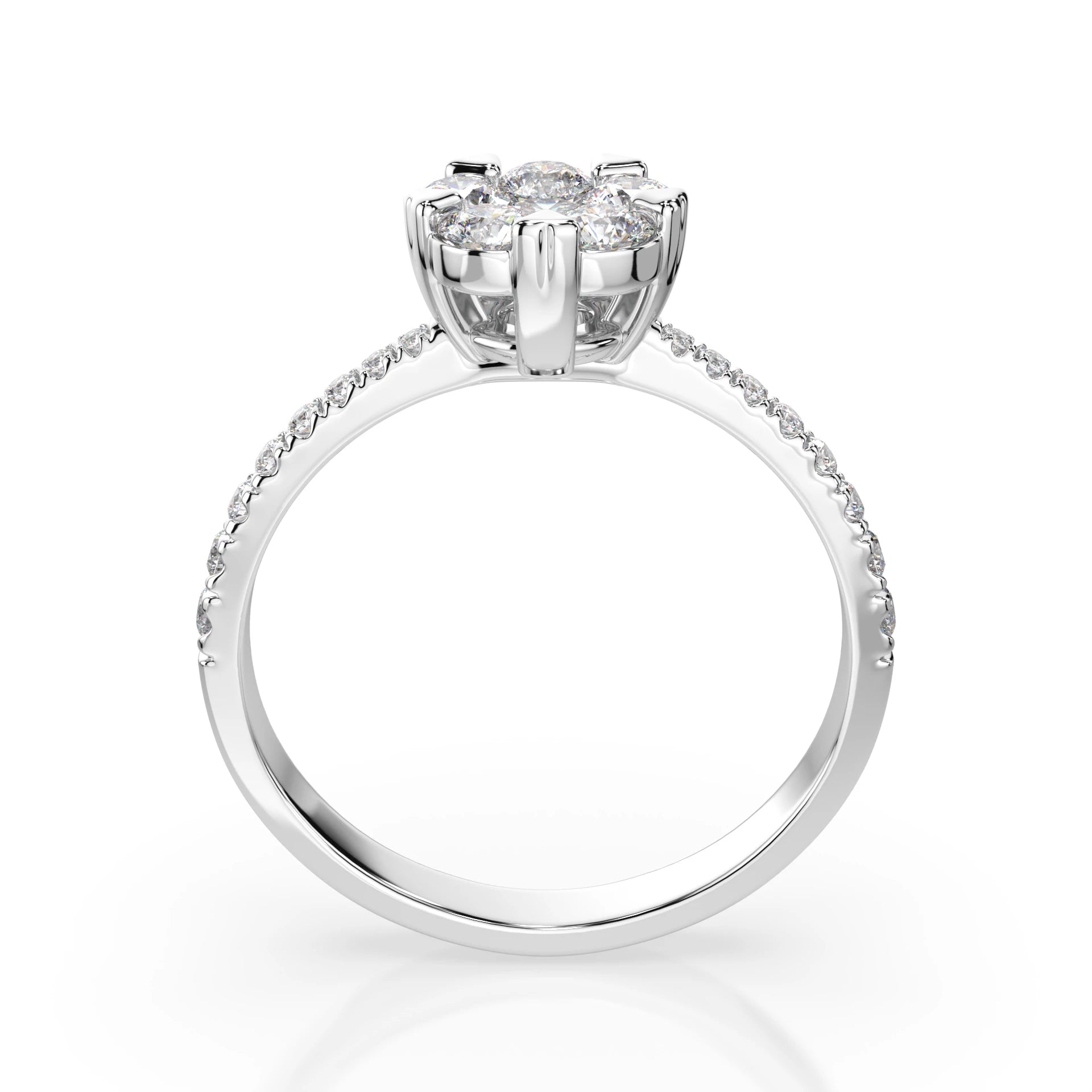 Illusion-Ring (Rund), 0.15 ct — 101-10015/4(3.4)
