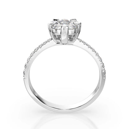 Illusion-Ring (Rund), 0.15 ct — 101-10015/4(3.4)
