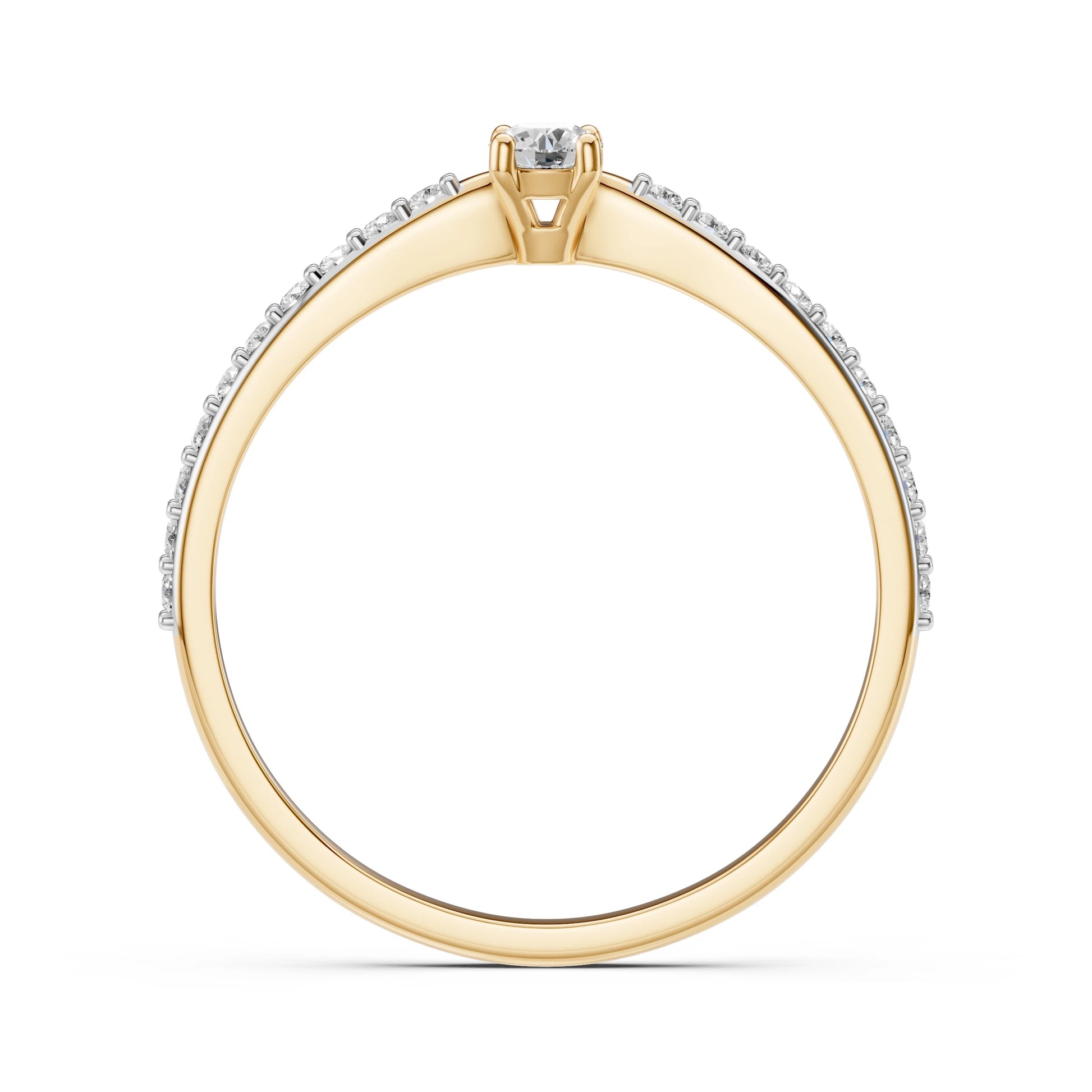 Solitär-Eternity-Ring (Rund), 0.1 ct — 101-10116/2(3.0)