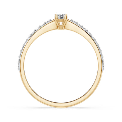 Solitär-Eternity-Ring (Rund), 0.1 ct — 101-10116/2(3.0)