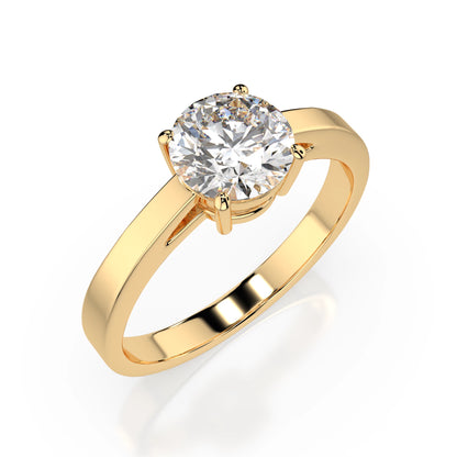 Solitär-Ring (Rund), 1.0 ct — 101-10012/1(6.5)