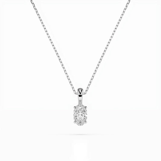 Solitär-Halskette (Oval), 0.3 ct — 104-10069(0.30)OV