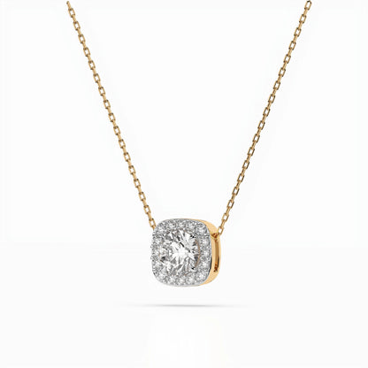 Solitär-Eternity-Halskette (Rund), 0.4 ct — 104-10057(4.7)