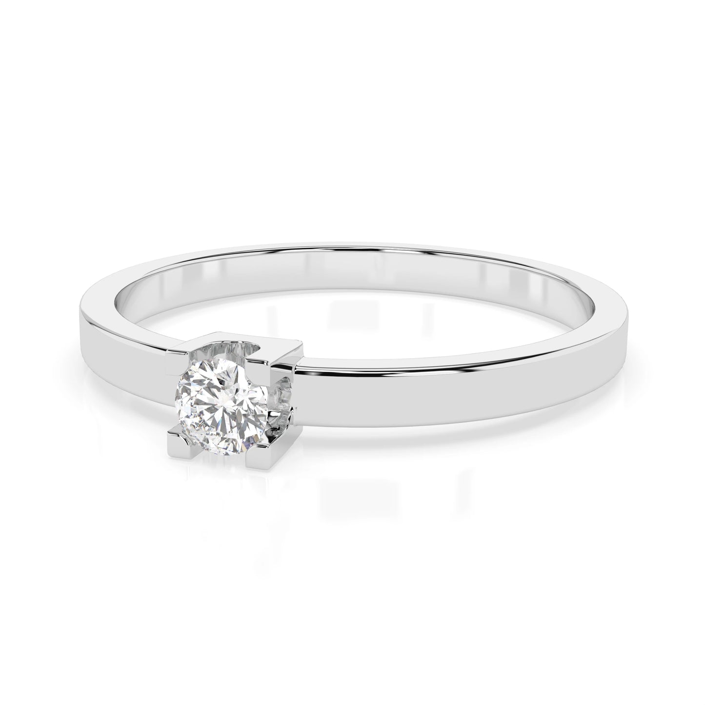 Solitär-Ring (Rund), 0.1 ct — 101-10036(3.0)