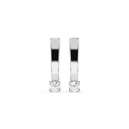 Solitär-Ohrringe mit englischem Verschluss (Rund), 0.15 ct — 102-10036(2.7)