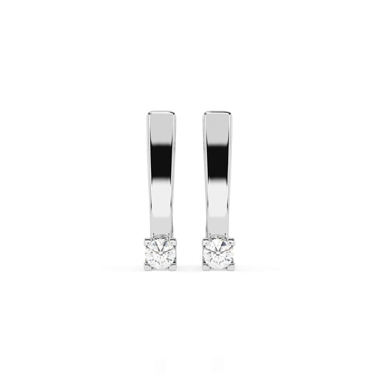 Solitär-Ohrringe mit englischem Verschluss (Rund), 0.15 ct — 102-10036(2.7)