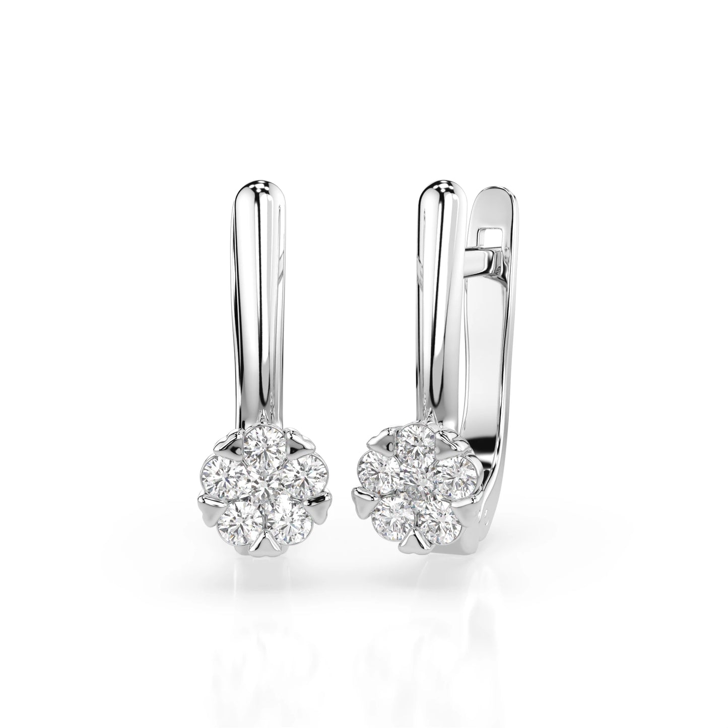 Illusion-Ohrringe (Rund), 0.06 ct — 102-10015/1(2.0)