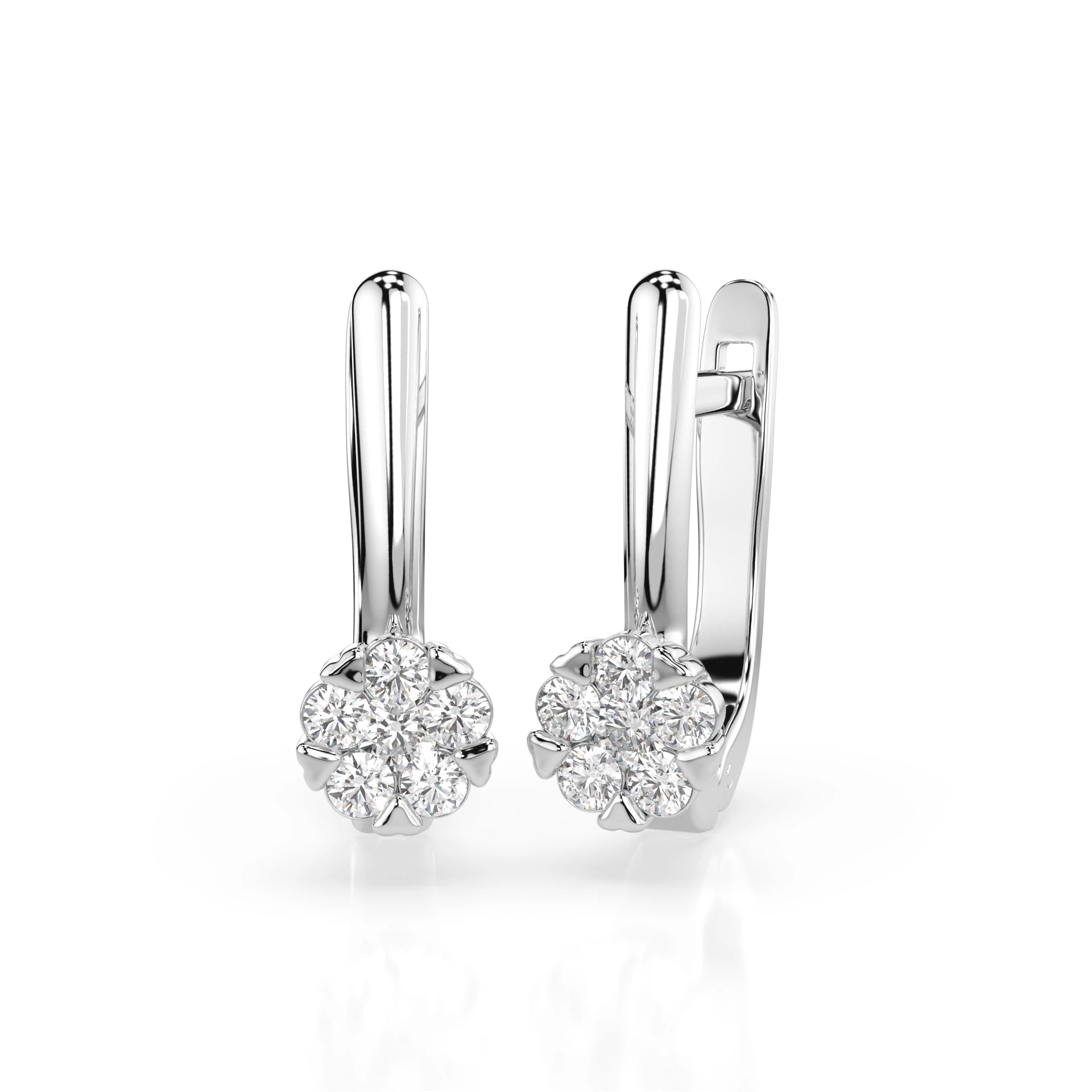 Illusion-Ohrringe (Rund), 0.06 ct — 102-10015/1(2.0)