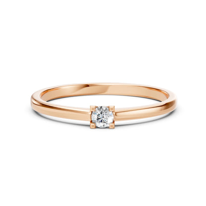 Solitär-Ring (Rund), 0.1 ct — 101-10117(3.0)