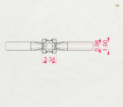Solitär-Ring (Rund), 0.06 ct — 101-10034(2.5)