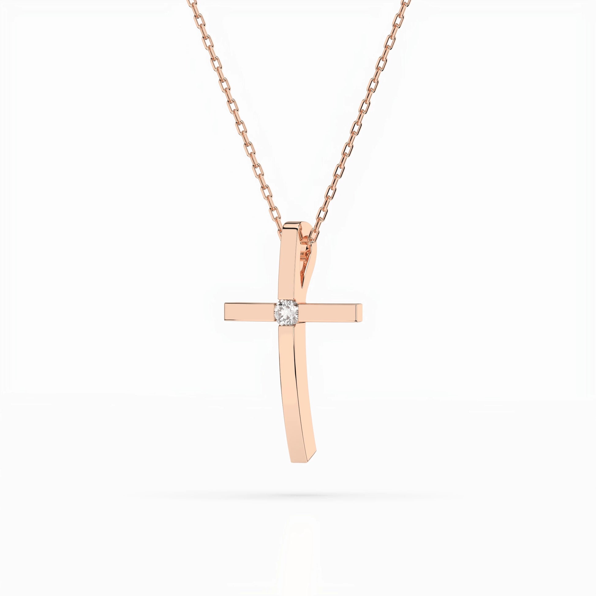 Minimalismus-Halskette (Rund), 0.03 ct — 104-10031