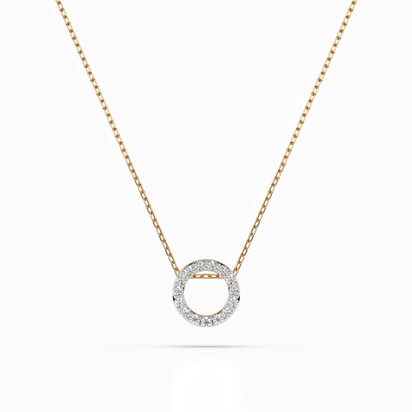 Minimalismus-Halskette (Rund), 0.09 ct — 104-10028