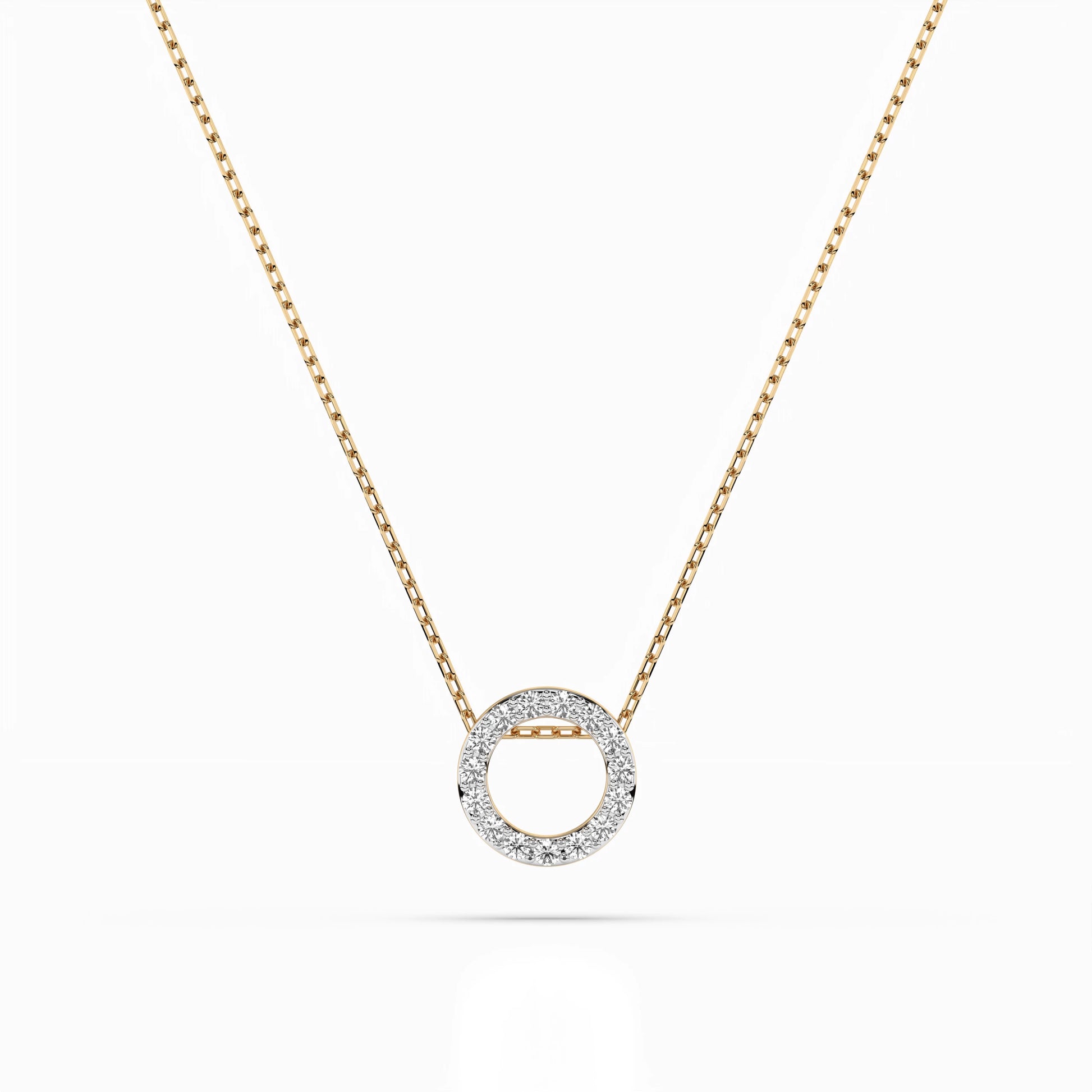 Minimalismus-Halskette (Rund), 0.09 ct — 104-10028