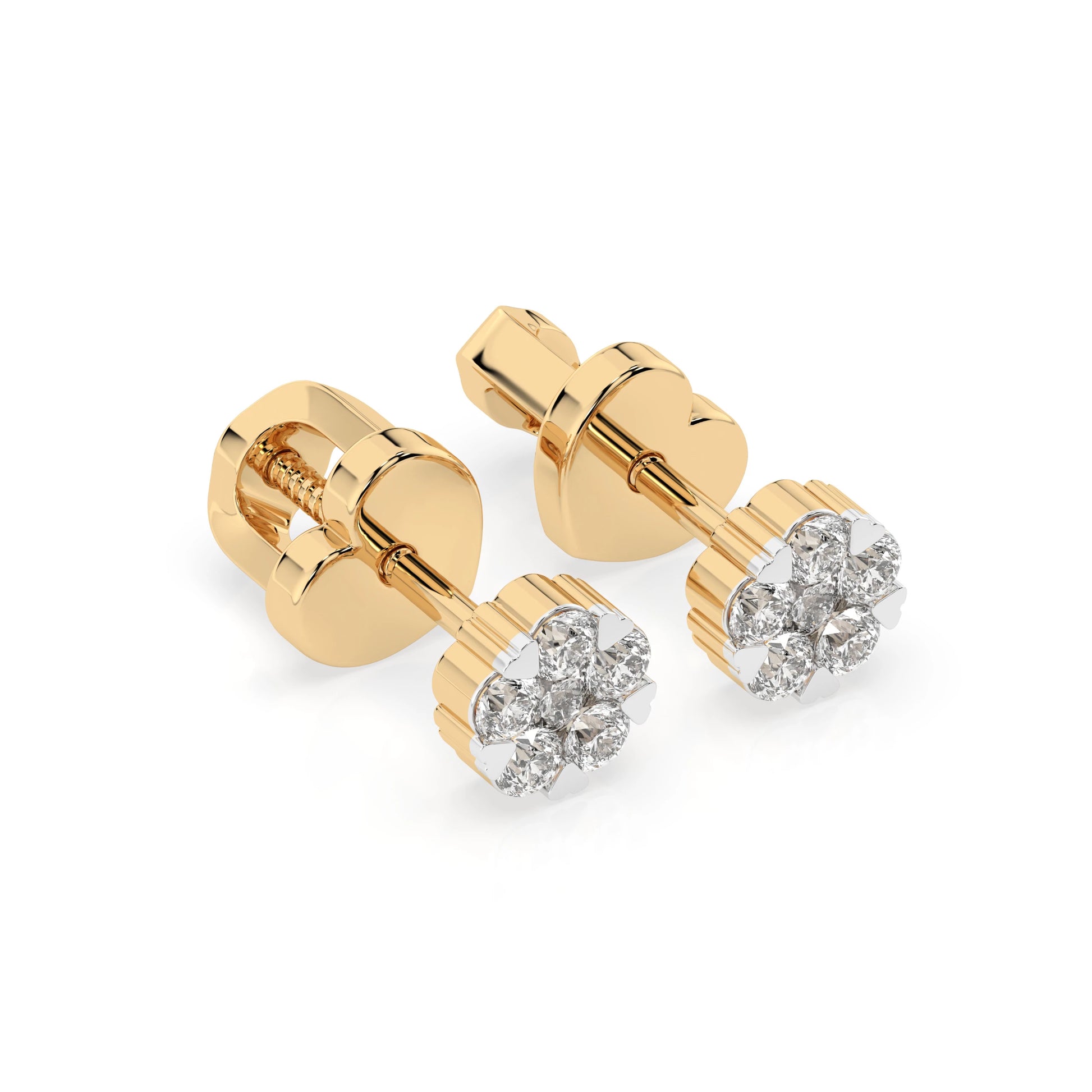 Illusion-Ohrringe (Rund), 0.03 ct — 102-10015/2(1.5)