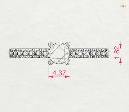 Solitär-Eternity-Ring (Rund), 0.3 ct — 101-10094(4.2)