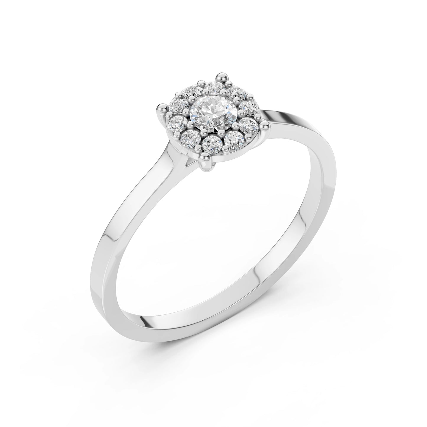Solitär-Eternity-Ring (Rund), 0.15 ct — 101-10017/1(3.4)