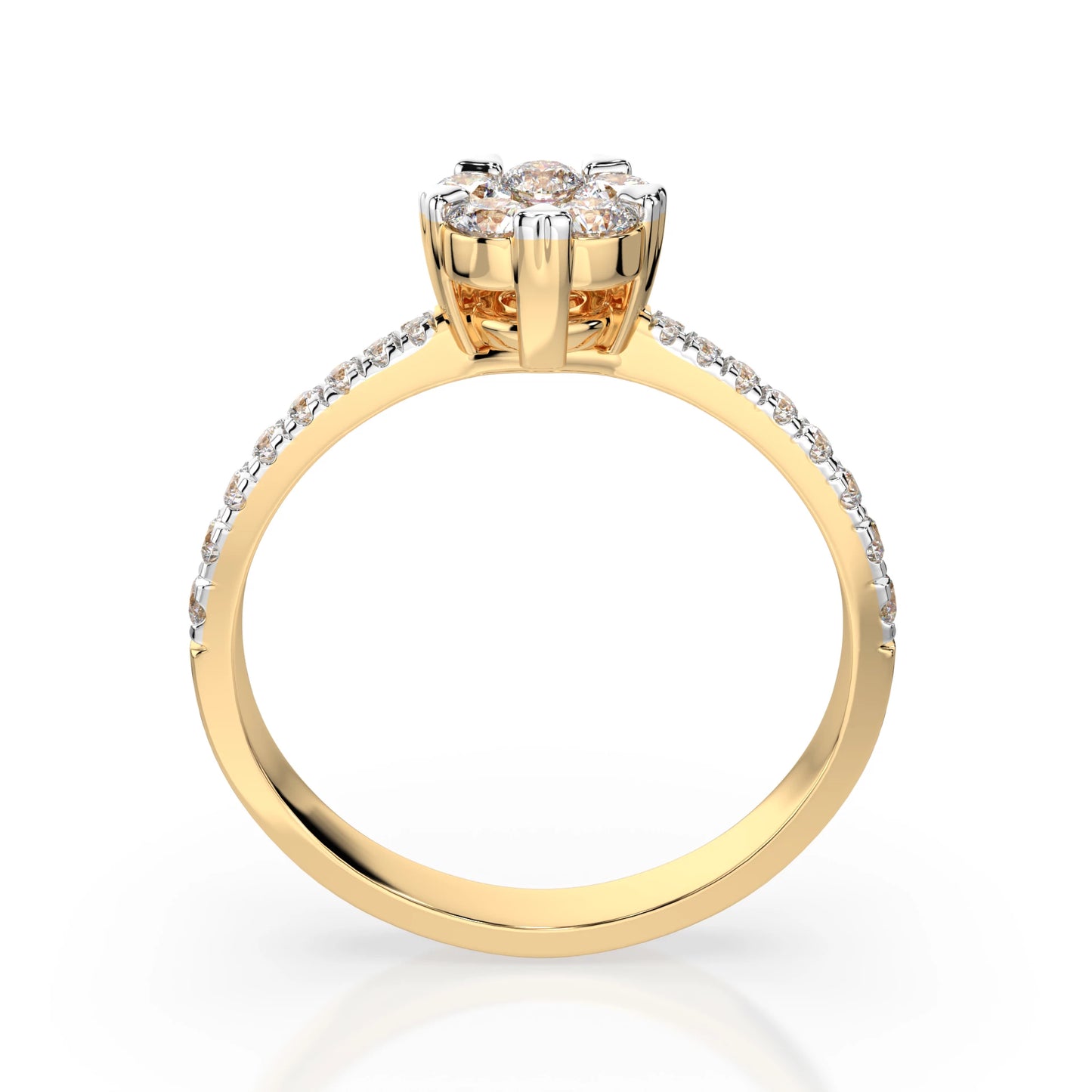 Illusion-Ring (Rund), 0.1 ct — 101-10015/4(3.0)