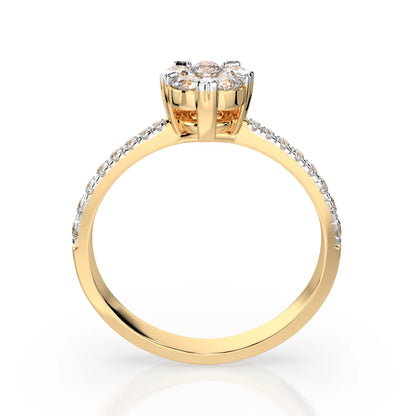 Illusion-Ring (Rund), 0.1 ct — 101-10015/4(3.0)