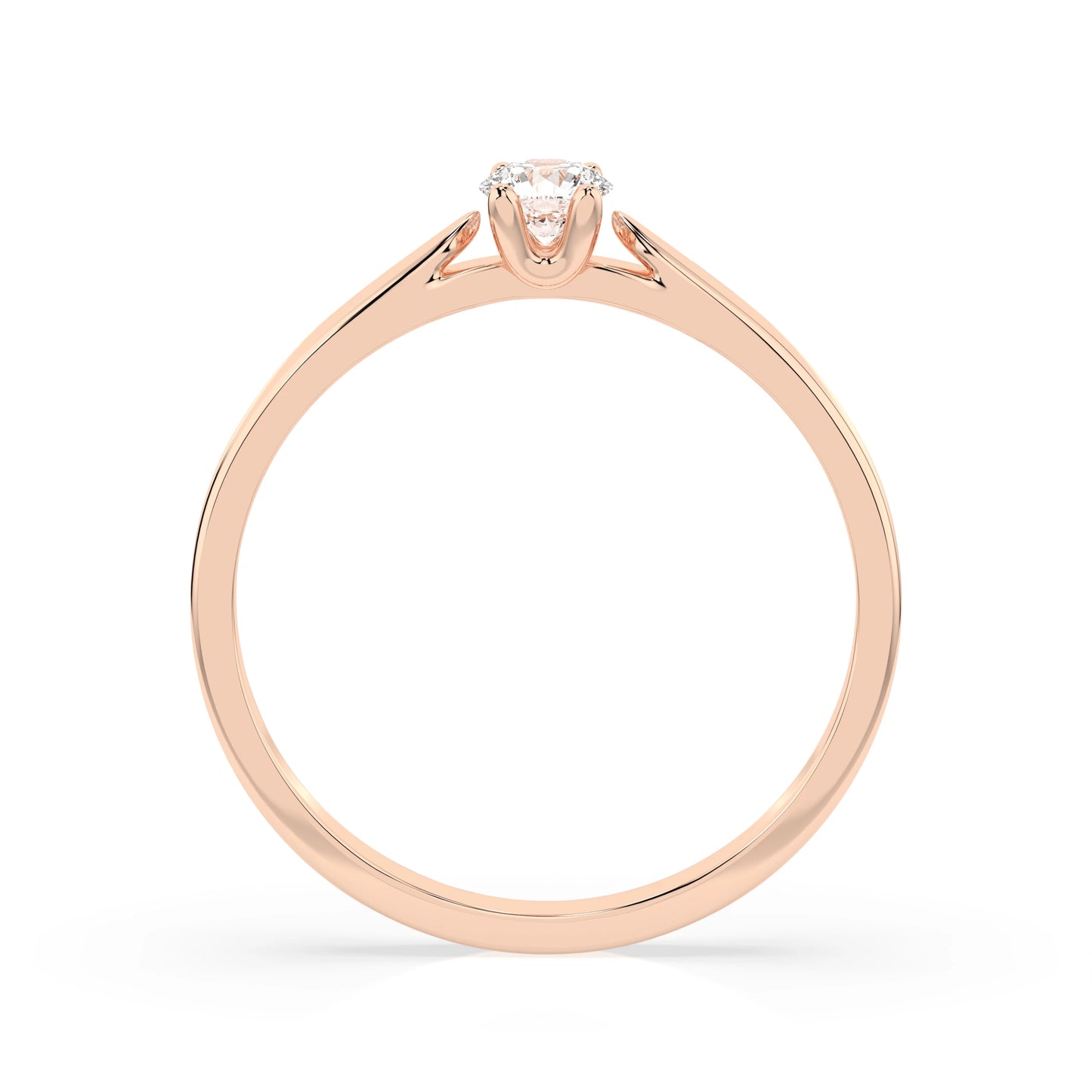 Solitär-Ring (Rund), 0.15 ct — 101-10046(3.4)