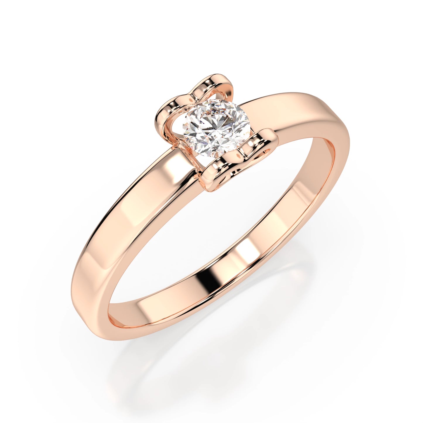 Solitär-Ring (Rund), 0.15 ct — 101-10013(3.4)