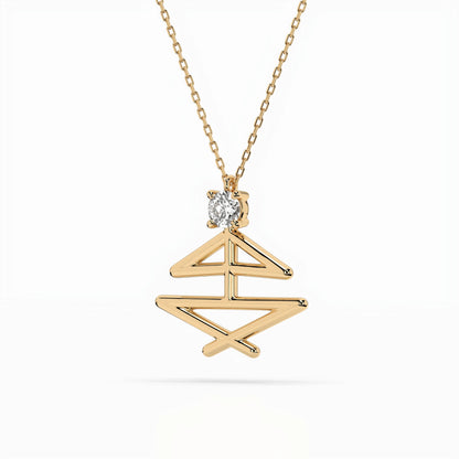 Minimalismus-Halskette (Rund), 0.1 ct — 104-10064