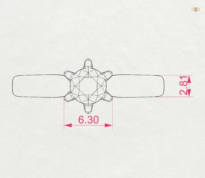 Solitär-Ring (Rund), 0.45 ct — 101-10040(4.8)