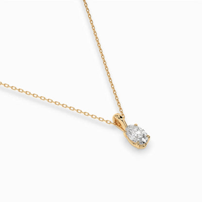 Solitär-Halskette (Oval), 0.3 ct — 104-10069(0.30)OV