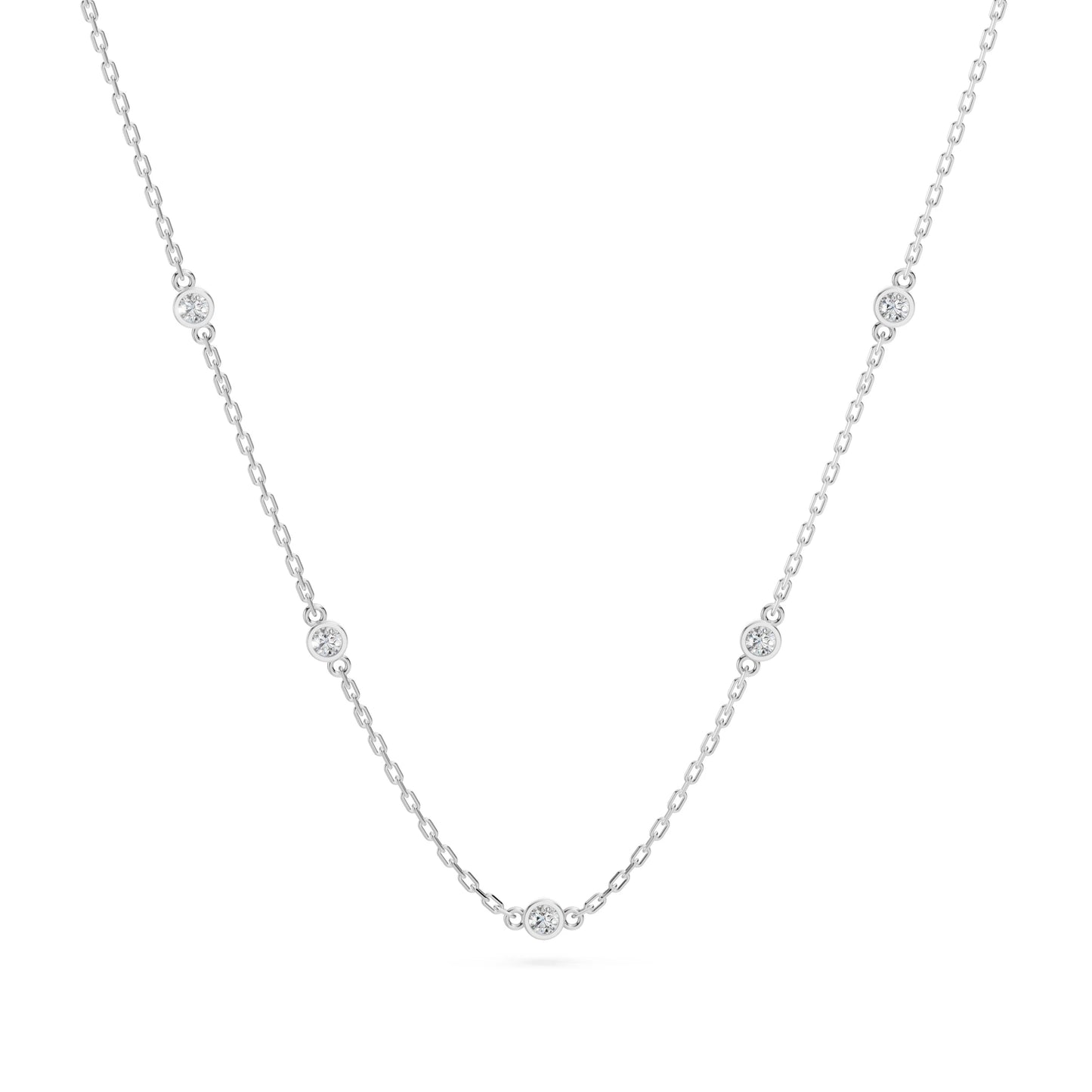 Minimalismus-Halskette (Rund), 0.14 ct — 104-10080/5(1.9)