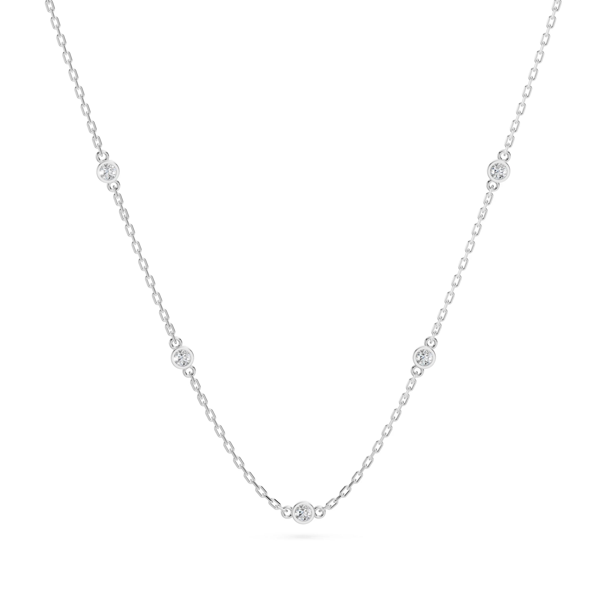 Minimalismus-Halskette (Rund), 0.14 ct — 104-10080/5(1.9)