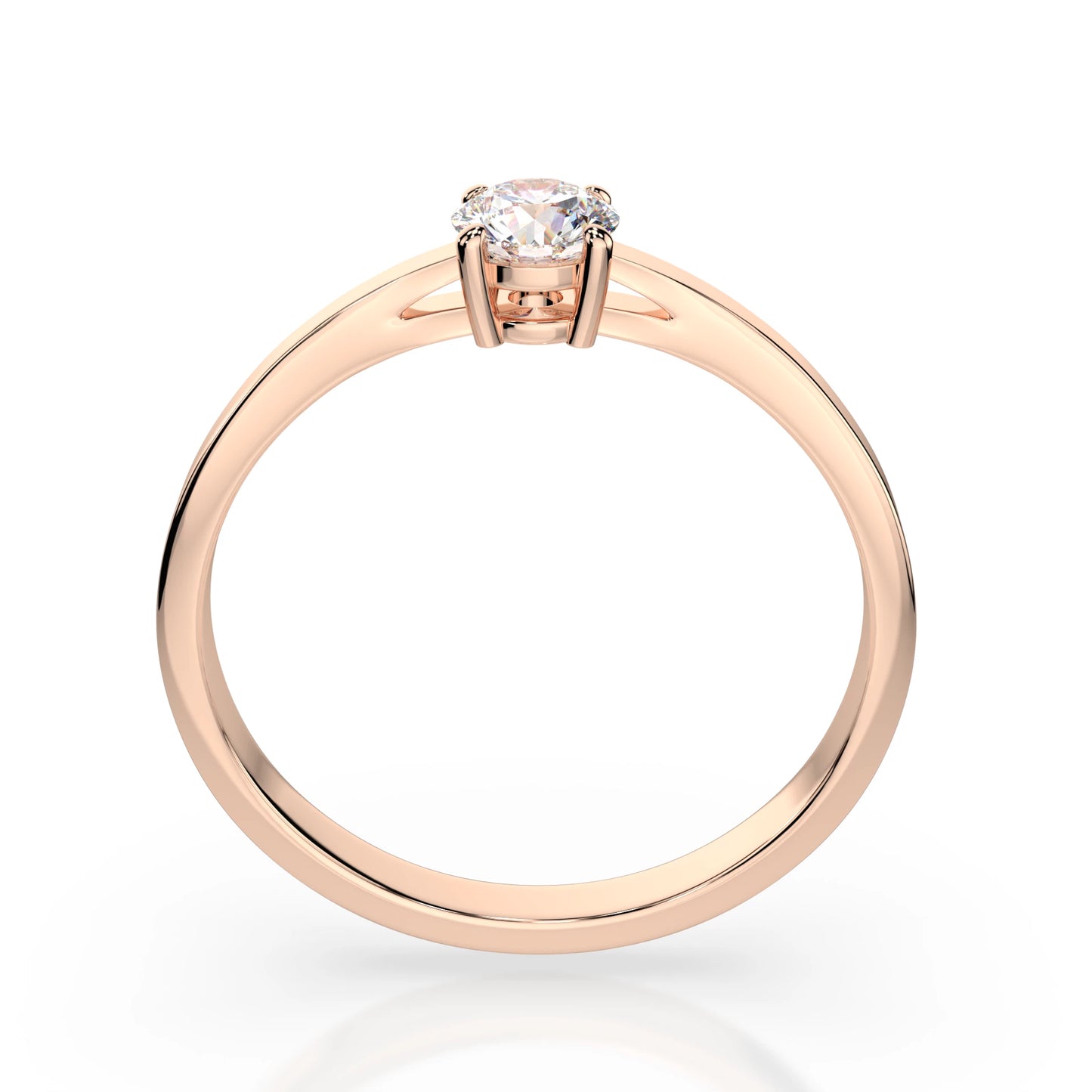 Solitär-Ring (Rund), 0.25 ct — 101-10012/1(4.0)