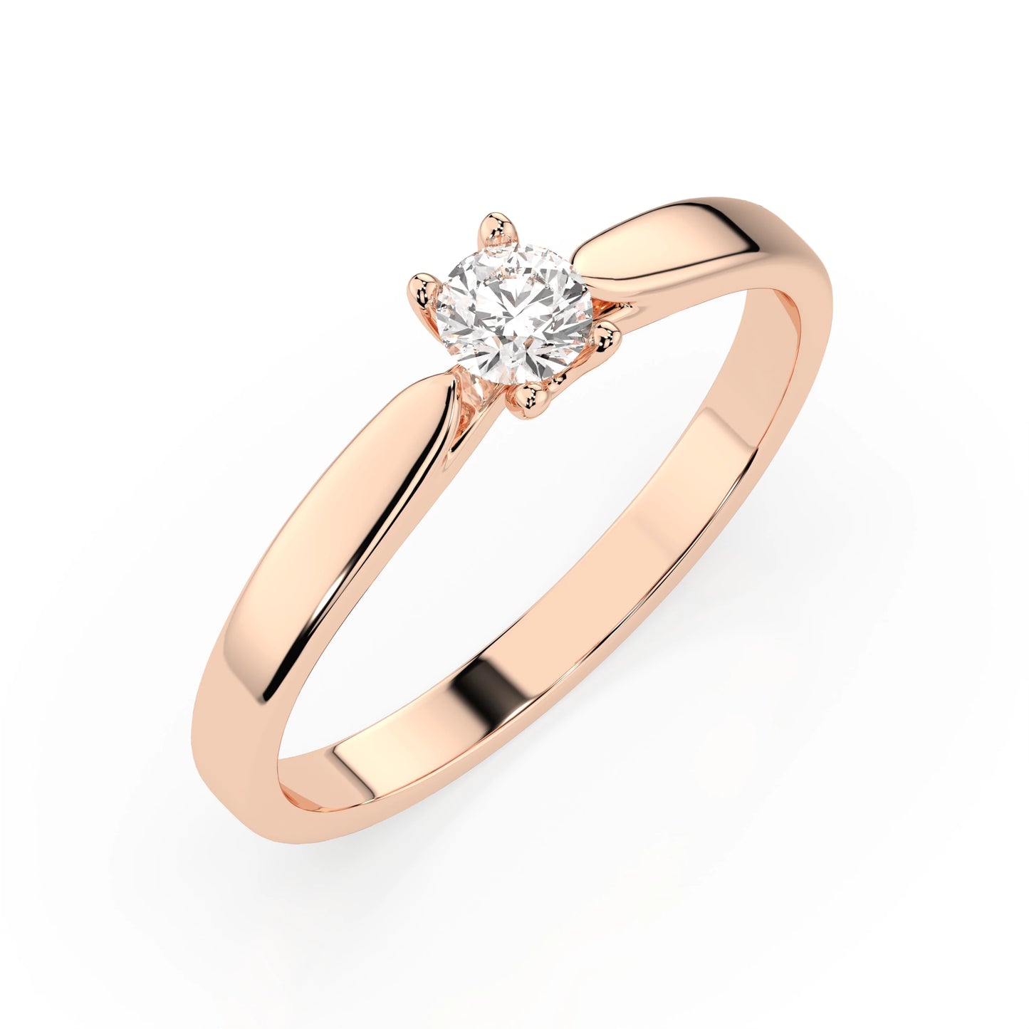 Solitär-Ring (Rund), 0.15 ct — 101-10046(3.4)