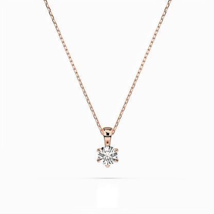 Solitär-Halskette (Rund), 0.2 ct — 104-10004(3.7)