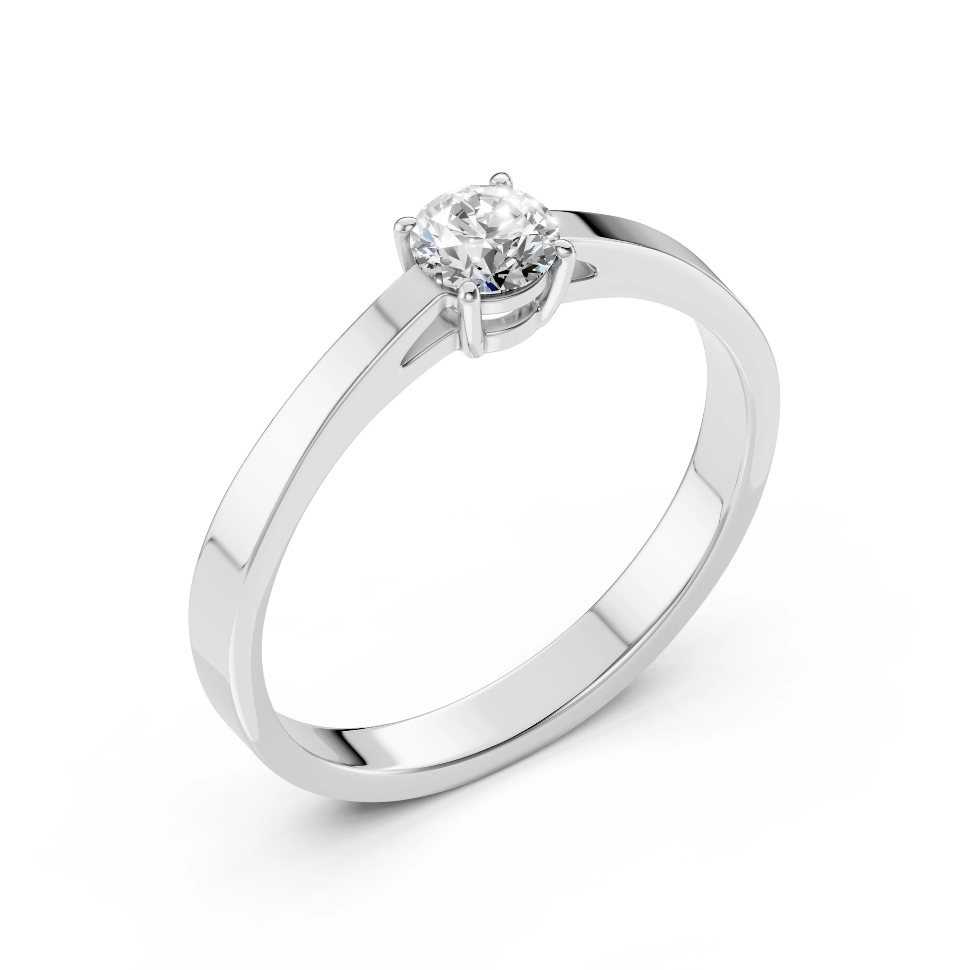 Solitär-Ring (Rund), 0.4 ct — 101-10012/1(4.7)