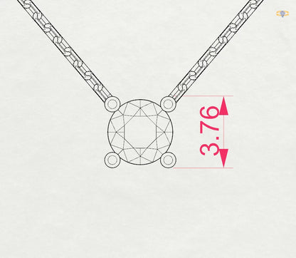 Solitär-Halskette (Rund), 0.1 ct — 104-10040(3.0)