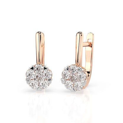 Illusion-Ohrringe (Rund), 0.2 ct — 102-10015/1(3.0)