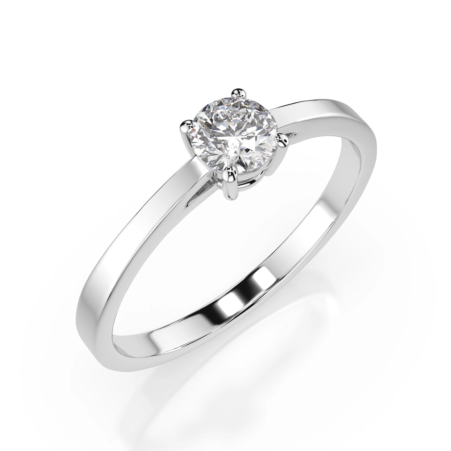 Solitär-Ring (Rund), 0.3 ct — 101-10012/1(4.2)