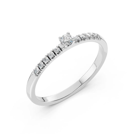 Solitär-Eternity-Ring (Rund), 0.07 ct — 101-10126/2(2.6)