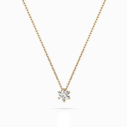 Solitär-Halskette (Rund), 0.1 ct — 104-10003(3.0)