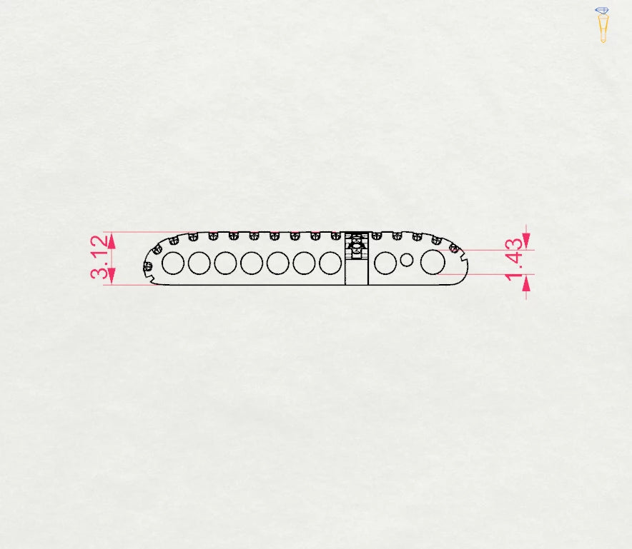 Minimalismus-Halskette (Rund), 0.14 ct — 104-10026