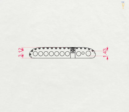 Minimalismus-Halskette (Rund), 0.14 ct — 104-10026