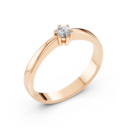 Solitär-Ring (Rund), 0.15 ct — 101-10151(3.4)