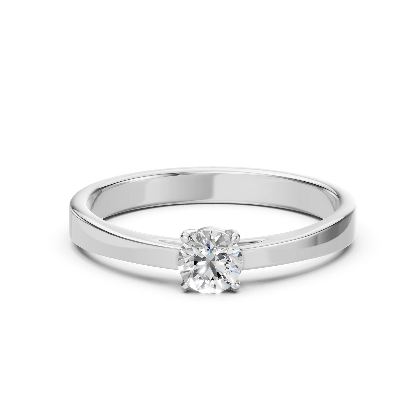 Solitär-Ring (Rund), 0.4 ct — 101-10012/1(4.7)