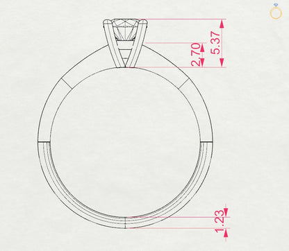 Solitär-Ring (Rund), 0.4 ct — 101-10021(4.7)
