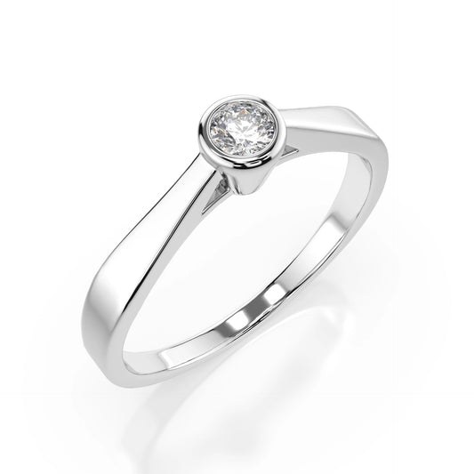 Solitär-Ring (Rund), 0.15 ct — 101-10010(3.4)