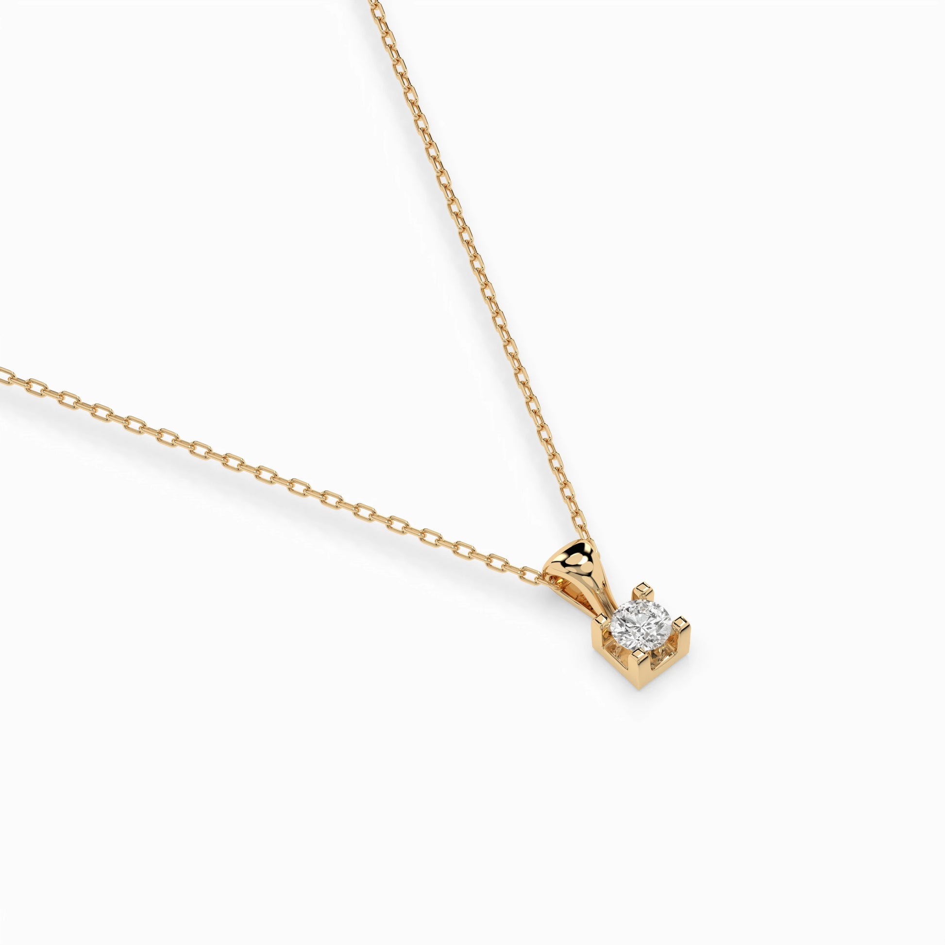 Solitär-Halskette (Rund), 0.08 ct — 104-10013(2.7)