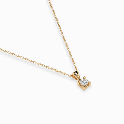 Solitär-Halskette (Rund), 0.08 ct — 104-10013(2.7)