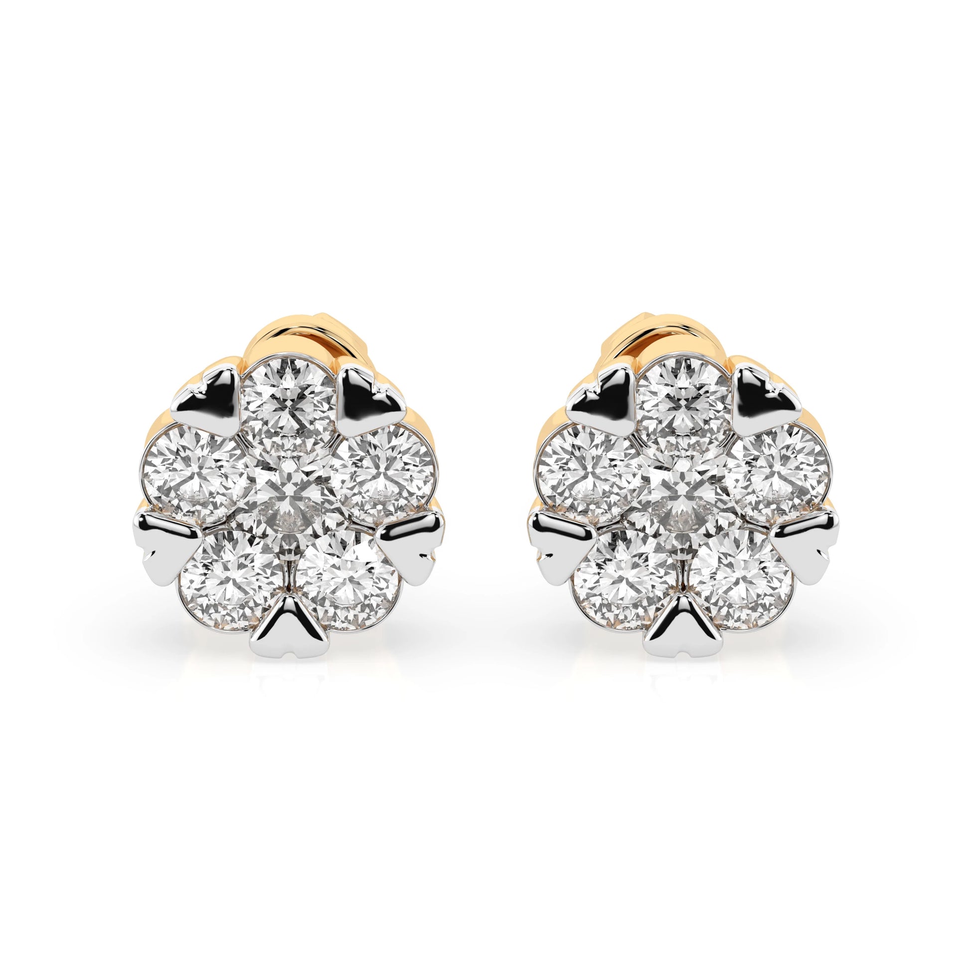 Illusion-Ohrringe (Rund), 0.3 ct — 102-10015/2(3.4)