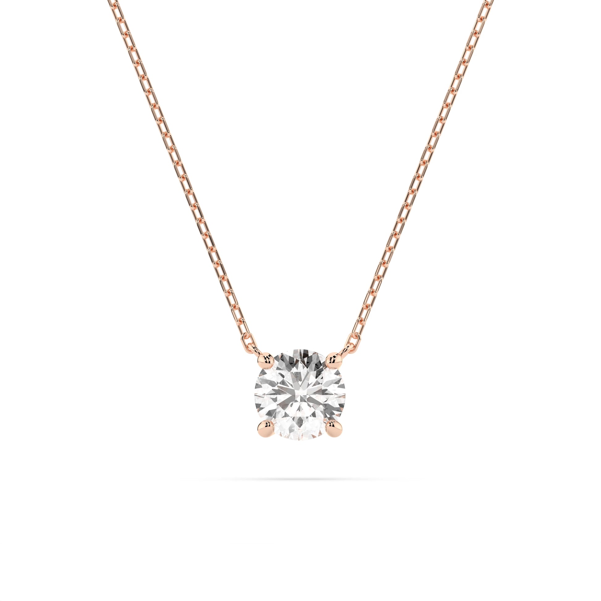 Solitär-Halskette (Rund), 0.5 ct — 104-10040(5.1)