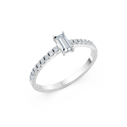 Solitär-Eternity-Ring, 0.3 ct — 101-10191(0.30)BAQ